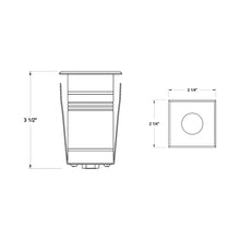 Load image into Gallery viewer, Dot Square Led Step Light - line drawing.
