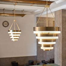 Load image into Gallery viewer, Echlon Chandelier in living room.
