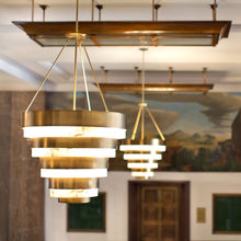 Load image into Gallery viewer, Echlon Chandelier in living room.
