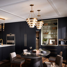 Load image into Gallery viewer, Echlon Chandelier in living room.
