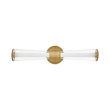 Load image into Gallery viewer, Elin LED Bath Vanity Light in Lacquered Brass.
