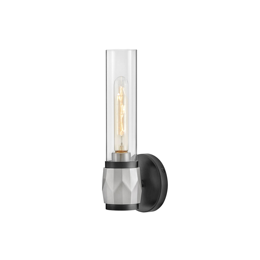 Ellison Bath Vanity Light in Black with Brushed Nickel accents (1-Light).