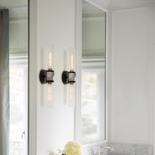 Load image into Gallery viewer, Ellison Bath Vanity Light in bathroom.
