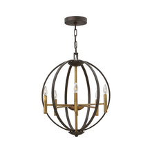 Load image into Gallery viewer, Euclid Chandelier in X-Small/Spanish Bronze.
