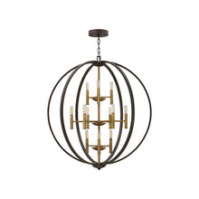 Load image into Gallery viewer, Euclid Chandelier in Medium/Spanish Bronze.
