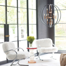 Load image into Gallery viewer, Euclid Chandelier in living room.
