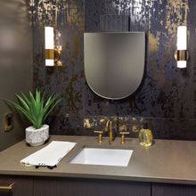 Load image into Gallery viewer, Facet LED Bath Wall Light in Bathroom.
