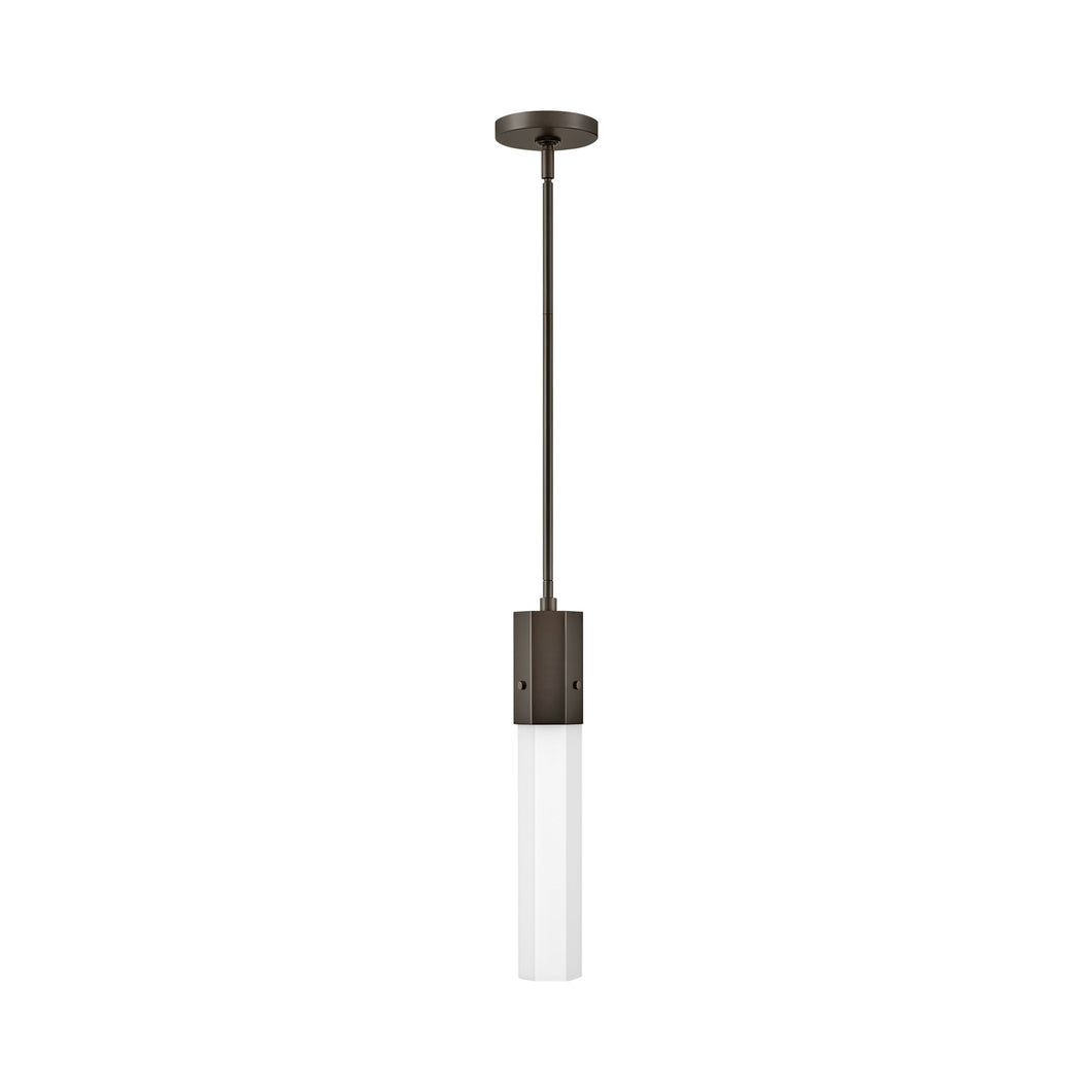 Facet Pendant Light in Black Oxide.