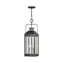 Load image into Gallery viewer, Fitzgerald Outside Area Pendant Light in Textured Black.
