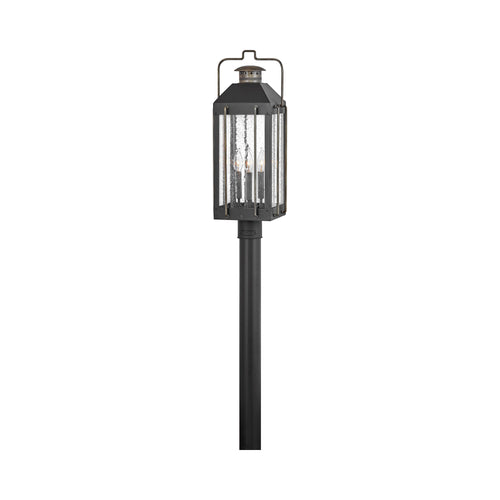 Fitzgerald Outside Area Post Light in Textured Black.
