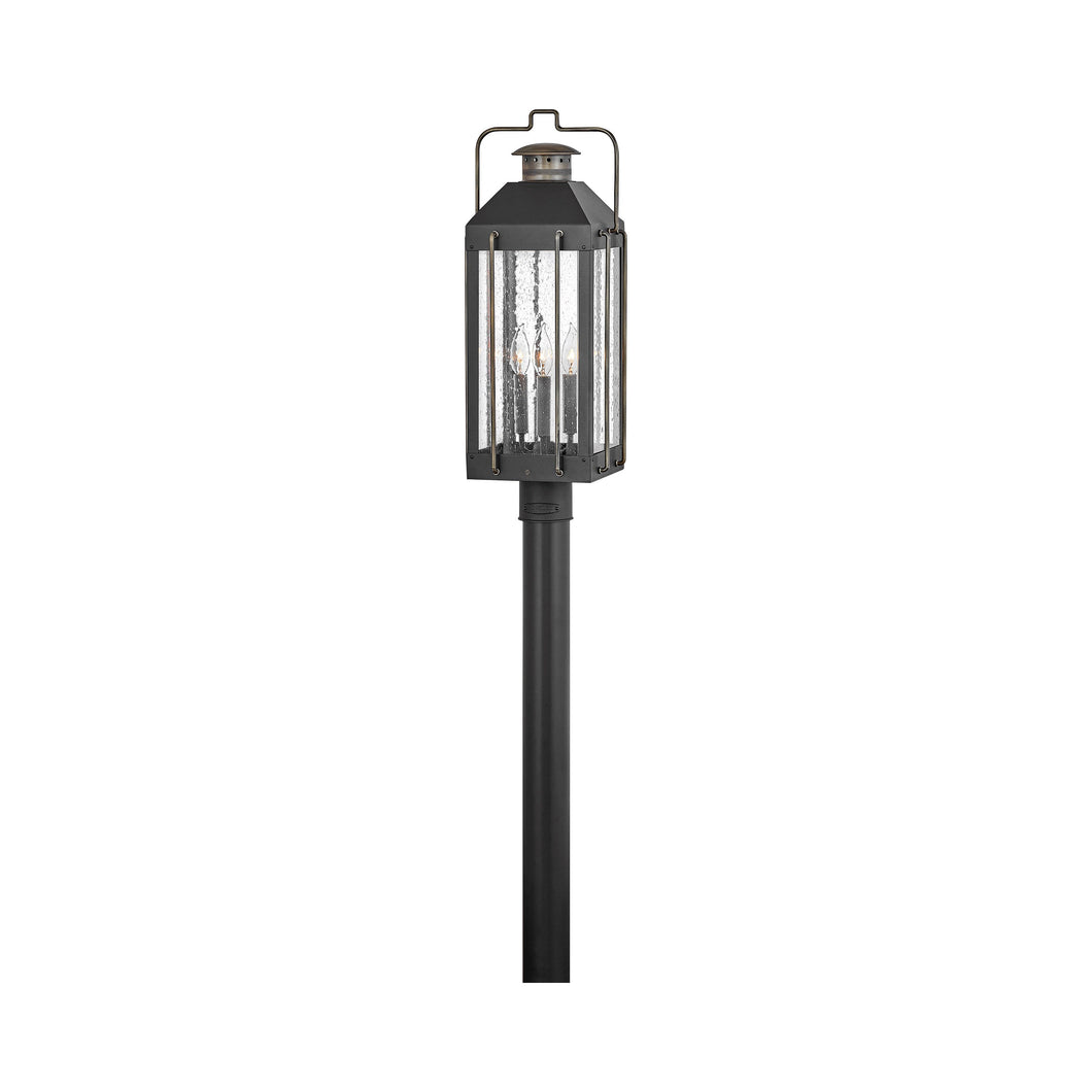 Fitzgerald Outside Area Post Light in Textured Black.