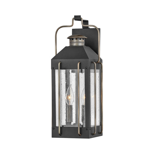 Fitzgerald Outside Area Wall Light in Textured Black.