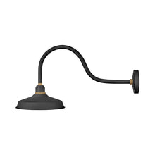 Load image into Gallery viewer, Foundry Outdoor Barn Wall Light in Dome/Textured Black (24-Inch).
