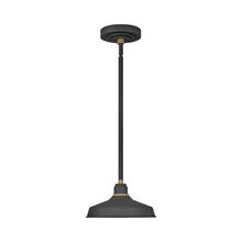 Load image into Gallery viewer, Foundry Outdoor Pendant Barn Light in Classic/Textured Black (9.5-Inch).
