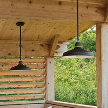 Load image into Gallery viewer, Foundry Outside Area Pendant Barn Light in Outside Area.

