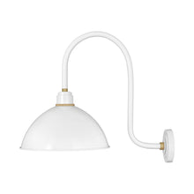 Load image into Gallery viewer, Foundry Outdoor Tall Barn Wall Light in Dome/Large/Gloss White.
