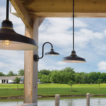 Load image into Gallery viewer, Foundry Outdoor Tall Barn Wall Light in Outside Area.
