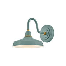 Load image into Gallery viewer, Foundry Outdoor Tall Barn Wall Light in Classic/X-Small/Sage Green.
