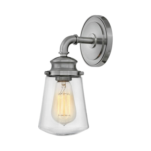 Fritz Bath Wall Light in Brushed Nickel.