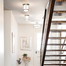 Load image into Gallery viewer, Hadley Flush Mount Ceiling Light in Entryway.
