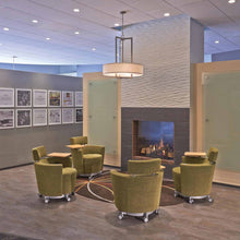 Load image into Gallery viewer, Hampton Drum Pendant Light in living room.
