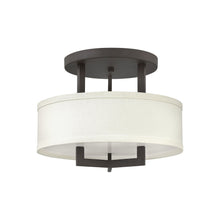 Load image into Gallery viewer, Hampton Semi Flush Ceiling Light in Small/Buckeye Bronze.
