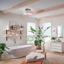 Load image into Gallery viewer, Hampton Semi Flush Ceiling Light in living room.
