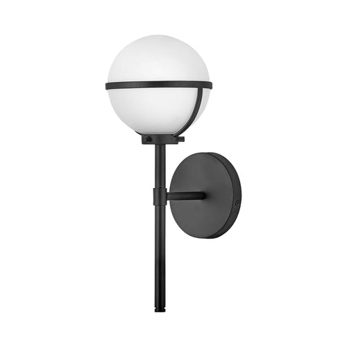 Hollis Led Bath Wall Light in Black.