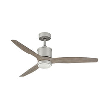Load image into Gallery viewer, Hover LED Ceiling Fan in Brushed Nickel/Weathered Wood (52-Inch).
