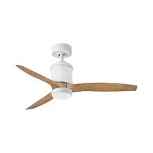 Load image into Gallery viewer, Hover LED Ceiling Fan in Matte White/Koa (52-Inch).
