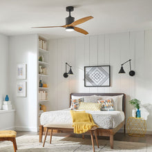 Load image into Gallery viewer, Hover LED Ceiling Fan in bed room.
