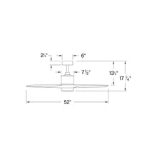 Load image into Gallery viewer, Hover Led Ceiling Fanin in line drawing.
