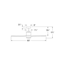 Load image into Gallery viewer, Hover Led Ceiling Fanin in line drawing.
