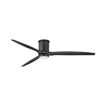 Load image into Gallery viewer, Hover LED Flush Mount Ceiling Fan in Matte Black (72-Inch).
