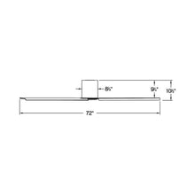 Load image into Gallery viewer, indy Flush Mount Ceiling Fan - line drawing.
