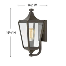 Load image into Gallery viewer, James Outdoor Wall Light - line drawing.
