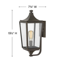 Load image into Gallery viewer, James Outdoor Wall Light - line drawing.
