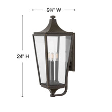 Load image into Gallery viewer, James Outdoor Wall Light - line drawing.
