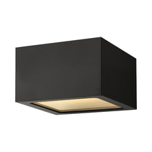 Load image into Gallery viewer, Kube Outside Area Led Flush Mount Ceiling Light in Satin Black.
