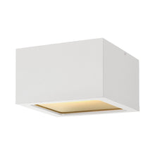 Load image into Gallery viewer, Kube Outside Area Led Flush Mount Ceiling Light in Satin White.
