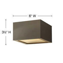 Load image into Gallery viewer, Kube Outside Area Led Flush Mount Ceiling Lightin in line drawing.
