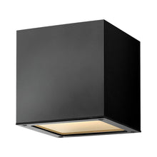 Load image into Gallery viewer, Kube Outside Area Led Wall Light in Satin Black.
