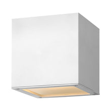 Load image into Gallery viewer, Kube Outside Area Led Wall Light in Satin White.

