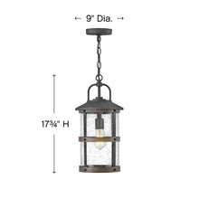 Load image into Gallery viewer, Lakehouse Outside Area Pendant Lightin in line drawing.
