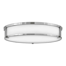 Load image into Gallery viewer, Lowell Flush Mount Ceiling Light in Chrome/Etched Opal (24-Inch).
