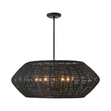 Load image into Gallery viewer, Luca Drum Pendant Light in Black (7-Light).
