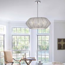 Load image into Gallery viewer, Luca Drum Pendant Light in bedroom.
