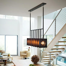 Load image into Gallery viewer, Ludlow Linear Pendant Light in living room.
