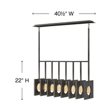 Load image into Gallery viewer, Ludlow Linear Pendant Lightin in line drawing.
