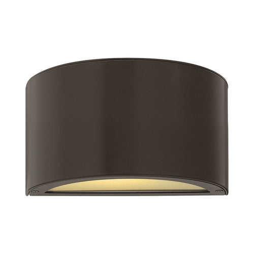 Luna Outside Area Led Wall Light in Bronze.